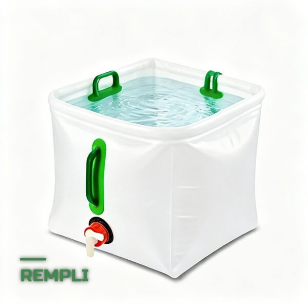 Jerrican d'Eau Pliable 20L avec Robinet Anti-Fuite et Poignée