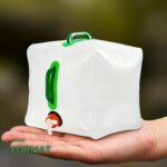 Jerrican d'Eau Pliable 20L avec Robinet Anti-Fuite et Poignée