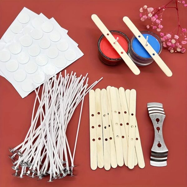 Kit de Fabrication de Bougies Mèches en Coton & Supports