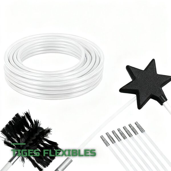 Kit de Ramonage de Cheminée Flexible Brosses & Tiges