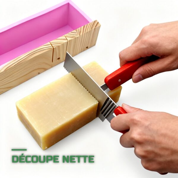 Kit Fabrication Savon Moule Bois Silicone Trancheur