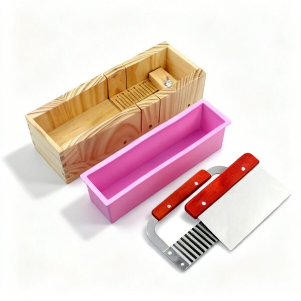 Kit Fabrication Savon Moule Bois Silicone Trancheur