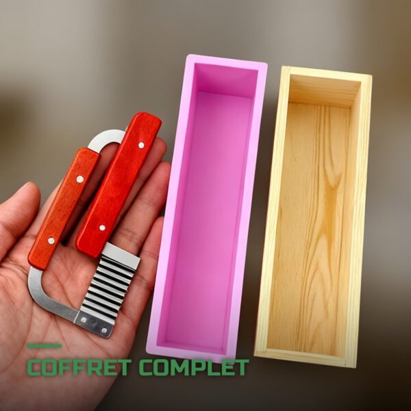 Kit Fabrication Savon Moule Bois Silicone Trancheur