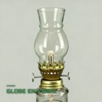Lampe à Huile Vintage en Verre Coupe-Vent d'Éclairage d'Urgence