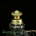 Lampe à Huile Vintage en Verre Coupe-Vent d'Éclairage d'Urgence