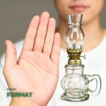 Lampe à Huile Vintage en Verre Coupe-Vent d'Éclairage d'Urgence