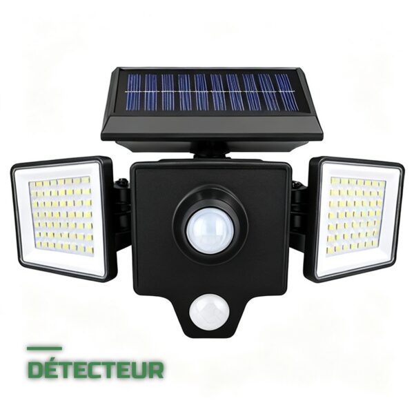 Lampe Solaire Murale 208 LED à Détecteur de Mouvement