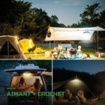 Lanterne Solaire de Camping 20000mAh Batterie & Aimant
