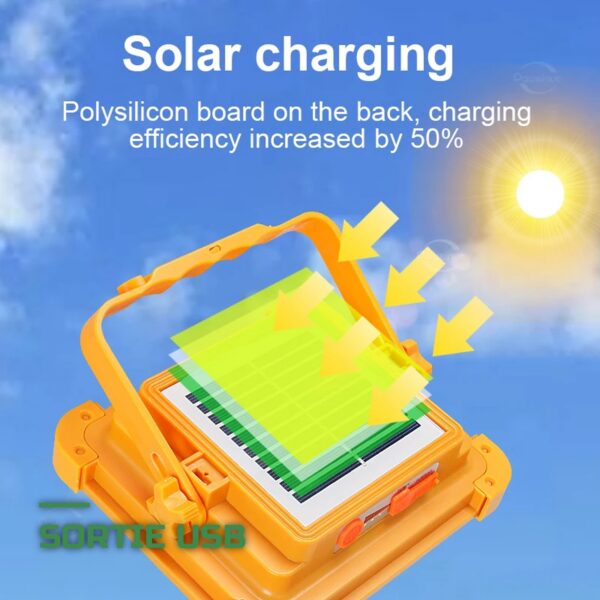 Lanterne Solaire de Camping 20000mAh Batterie & Aimant