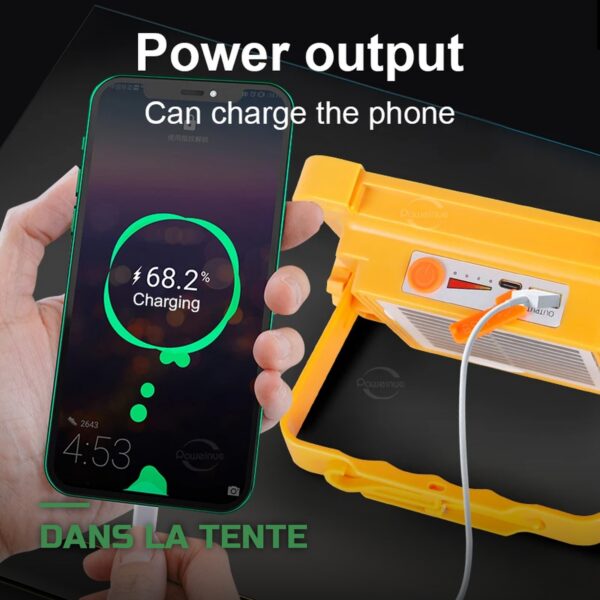 Lanterne Solaire de Camping 20000mAh Batterie & Aimant