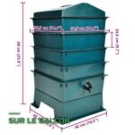 Lombricomposteur à 4 Étages pour Compost de Vers