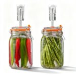 Lot de 2 Pots de Fermentation en Verre avec Valve et Poids