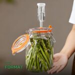 Lot de 2 Pots de Fermentation en Verre avec Valve et Poids