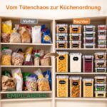 Lot de 24 Boîtes de Conservation Hermétiques Empilables pour Garde-Manger