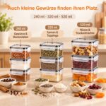 Lot de 24 Boîtes de Conservation Hermétiques Empilables pour Garde-Manger