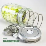 Lot de 3 Couvercles de Fermentation Inox avec Barboteur pour Bocaux
