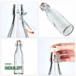 Lot de 6 Bouteilles en Verre 1L avec Bouchon pour Boissons et Fermentation