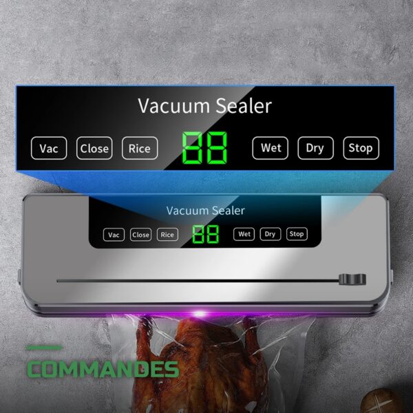 Machine à Emballer Sous Vide Alimentaire avec Sacs de Conservation