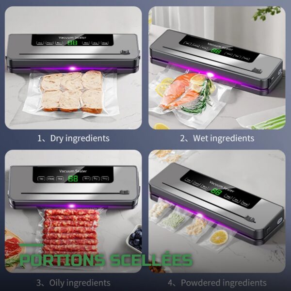 Machine à Emballer Sous Vide Alimentaire avec Sacs de Conservation