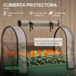 Mini-Serre de Balcon avec Housse Roulettes et Étagère