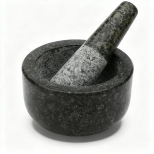 Mortier et Pilon en Granit Poli Herboristerie