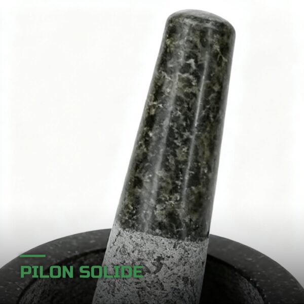 Mortier et Pilon en Granit Poli Herboristerie