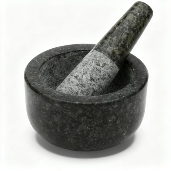 Mortier et Pilon en Granit Poli Herboristerie