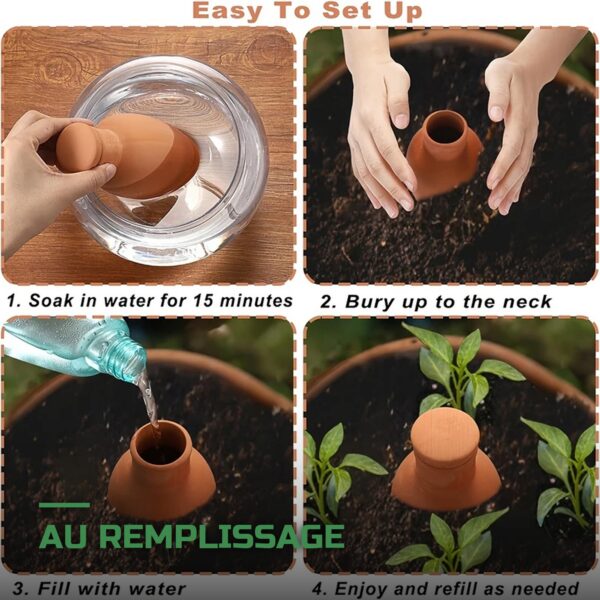 Oyas d'Arrosage Automatique en Terre Cuite pour Plantes