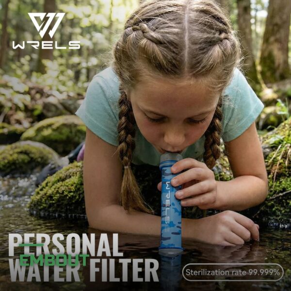 Paille Filtrante à Eau de Survie pour Camping et Randonnée