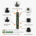 Paille Filtrante à Eau de Survie pour Camping et Randonnée