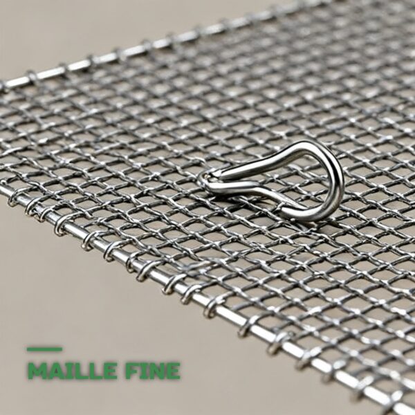 Pare-Étincelles Rideau en Maille Métallique pour Cheminée