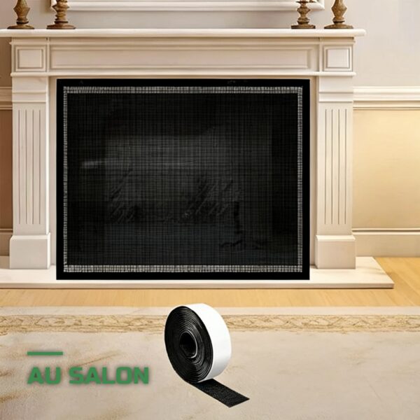 Pare-Étincelles Rideau en Maille Métallique pour Cheminée