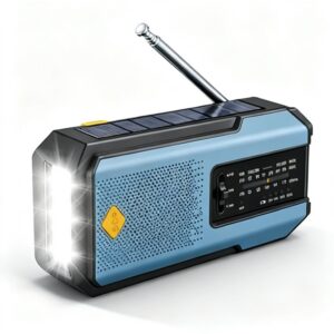 Radio d'Urgence Multifonction Solaire à Manivelle