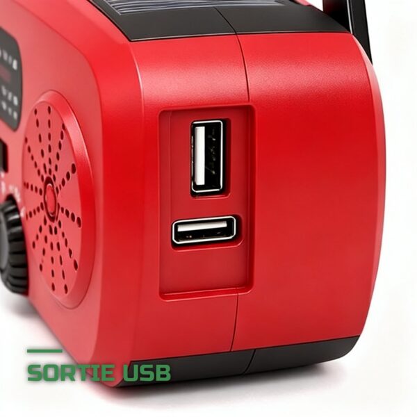 Radio de Survie Solaire à Manivelle FM/AM/WB & Lampe