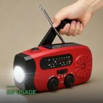 Radio de Survie Solaire à Manivelle FM/AM/WB & Lampe