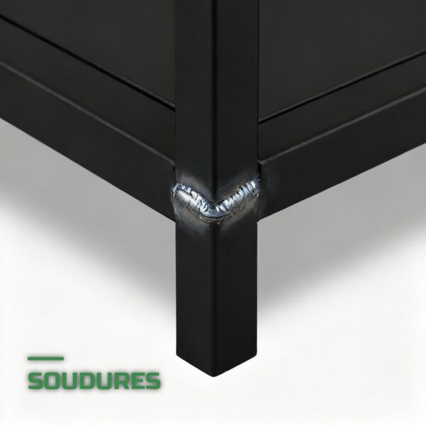 Range-Bûches en Métal Noir Robuste Intérieur et Extérieur
