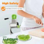 Râpe Rotative Manuelle en Inox avec 4 Tambours Interchangeables
