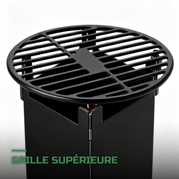 Réchaud de Camping à Bois Pliable en Inox Rocket Stove