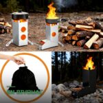 Réchaud de Camping à Bois Pliable en Inox Rocket Stove