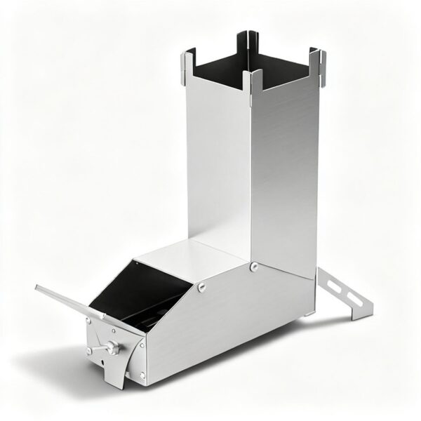 Réchaud de Camping à Bois Pliable en Inox Rocket Stove