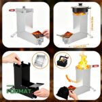 Réchaud de Camping à Bois Pliable en Inox Rocket Stove