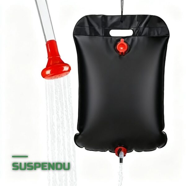 Sac de Douche Solaire de Camping 20L à Chauffage par le Soleil