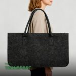 Sac Porte-Bûches en Feutre pour Cheminée & Transport du Bois