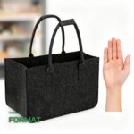 Sac Porte-Bûches en Feutre pour Cheminée & Transport du Bois