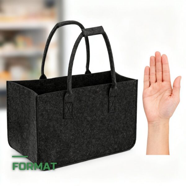 Sac Porte-Bûches en Feutre pour Cheminée & Transport du Bois
