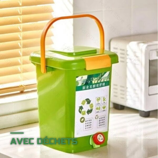 Seau à Bokashi pour Compost de Cuisine avec Bactéries EM
