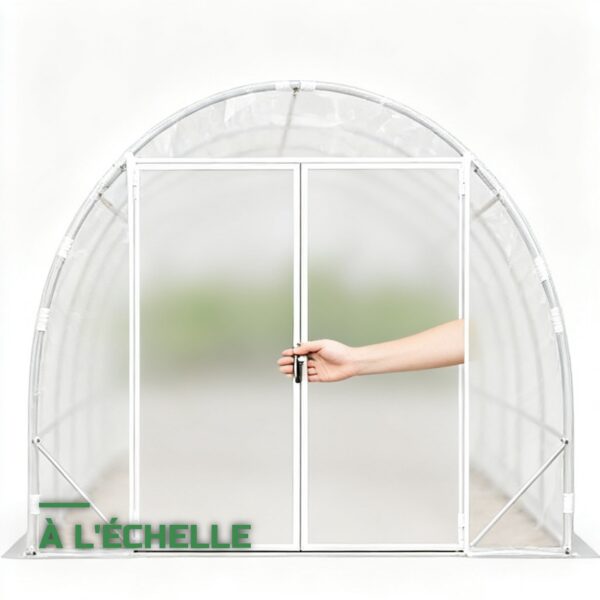 Serre Tunnel de Jardin avec Cadre Acier Galvanisé et Bâche PE