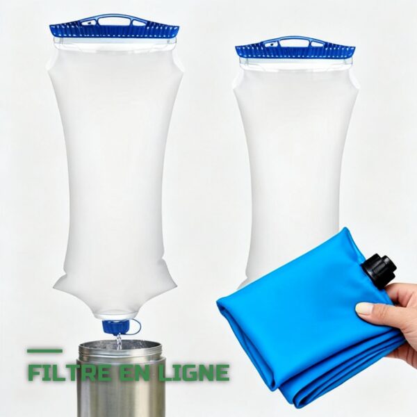 Système de Filtration d'Eau par Gravité Pliable de Camping