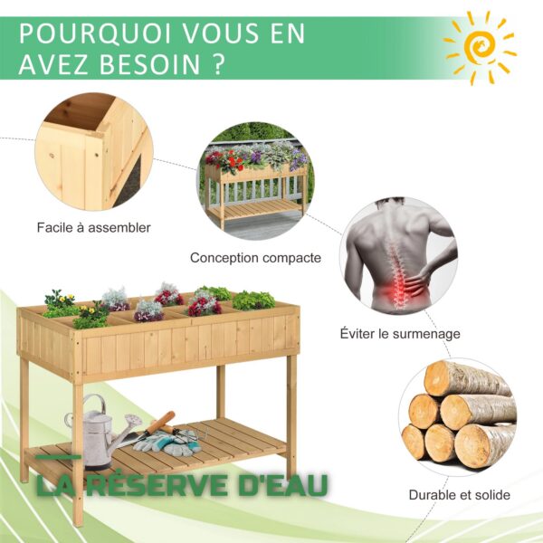 Table de Culture avec Bac sur Pieds