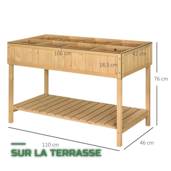 Table de Culture avec Bac sur Pieds